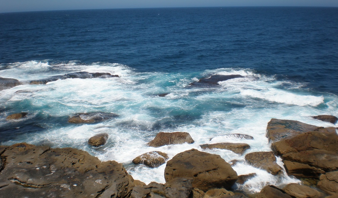 Rocks and Sea with Blue Sky, Sydney