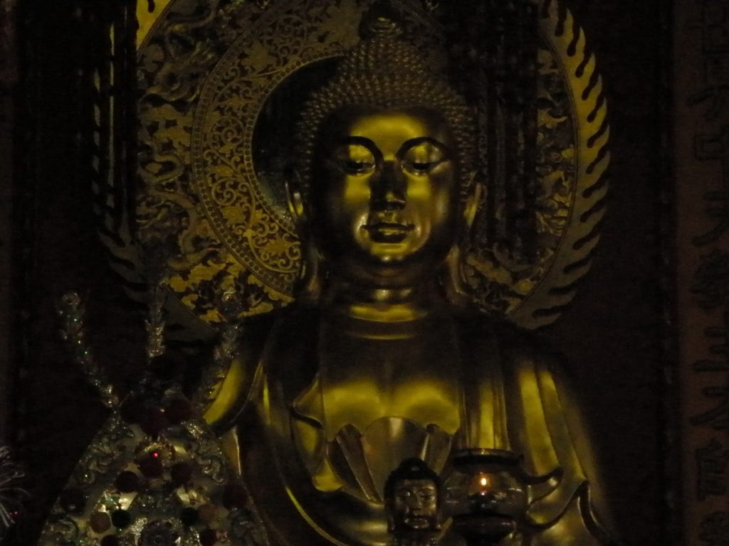 Golden Buddha in Cave, Kanchanaburi, Thailand